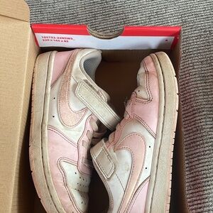 Kids Pink Sneakers need cleaned still have life left to them